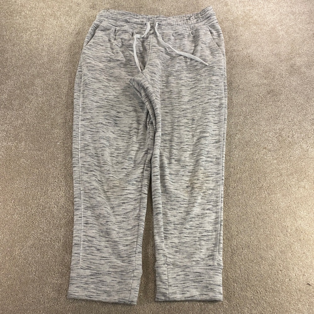 90 Degree by Reflex Joggers Womens Large Space Dye Cropped Drawstring Sweatpants